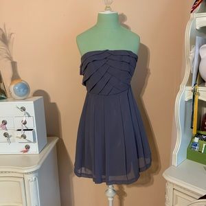 A-line strapless layer dress